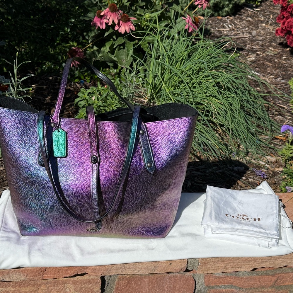 Coach Market tote - Iridescent oil slick